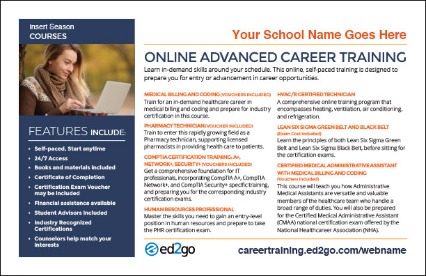 Read more about the article Flyer: Fall Ad for Advanced Career Training-Wide