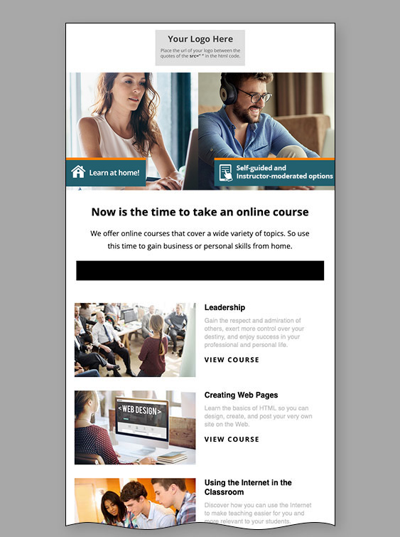 Read more about the article Now is the time to take an online course email template