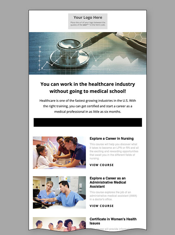 Read more about the article Healthcare Courses Email Template