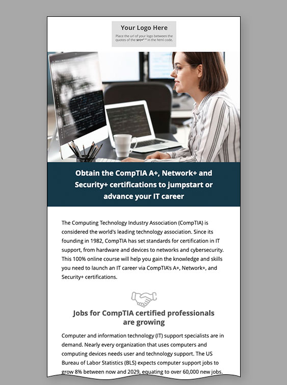 Read more about the article CompTIA IT Courses Email Template