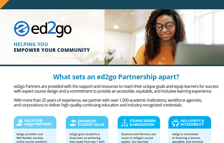 Read more about the article ed2go Partnership: A Value to Partners and Students