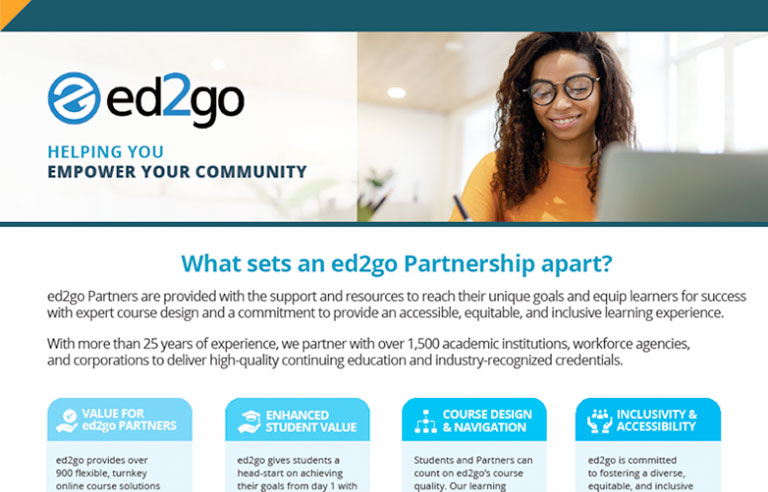 Read more about the article ed2go Partnership: A Value to Partners and Students