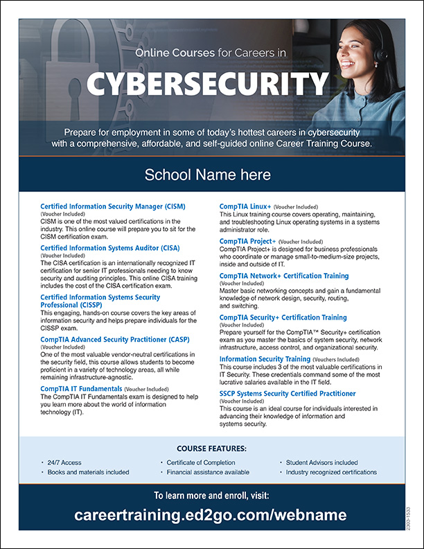 Read more about the article Flyer: Cybersecurity Online Courses