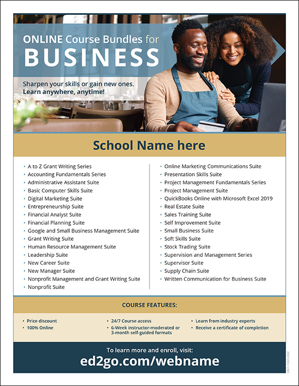 Read more about the article Flyer: Online Course Bundles for Business