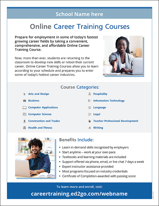 Read more about the article Flyer: Online Career Training Information
