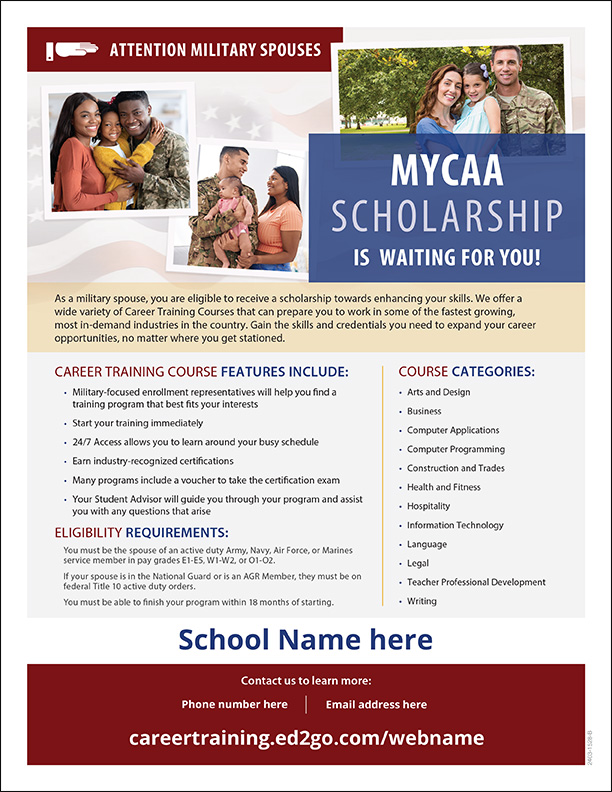 Read more about the article Flyer: MyCAA Courses and Features