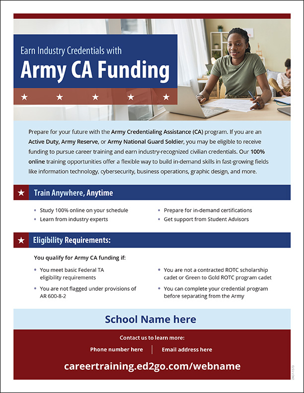 Read more about the article Flyer: Army CA Funding