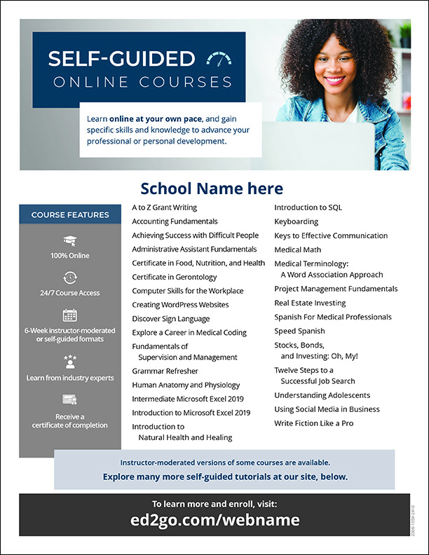 Read more about the article Flyer: Self-Guided Online Courses