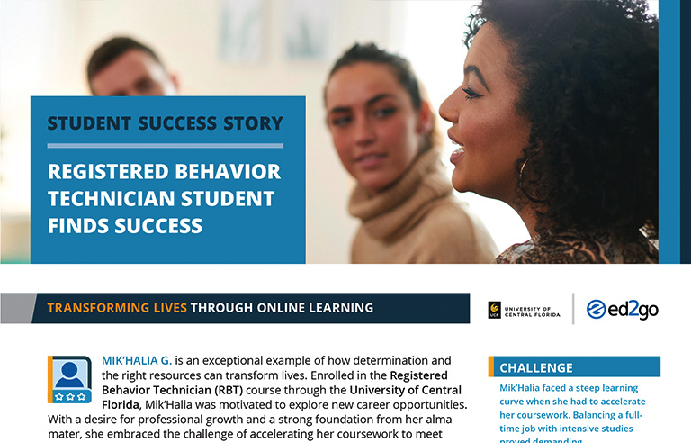 Read more about the article Registered Behavior Technician Student Finds Success