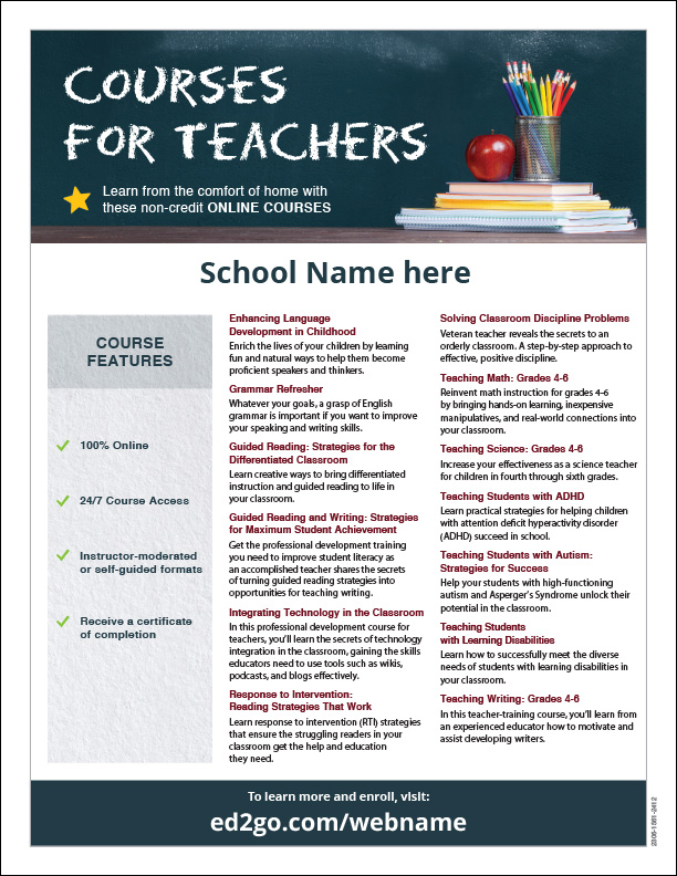 Read more about the article Flyer: Courses for Teachers