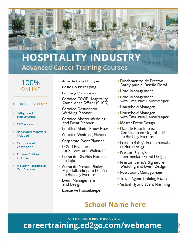 Read more about the article Flyer: Hospitality Industry Courses