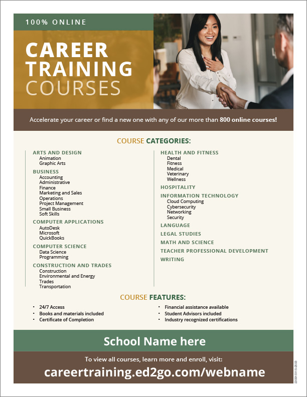 Read more about the article Flyer: Online Career Training Courses