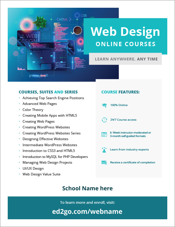 Read more about the article Flyer: Web Design Online Courses